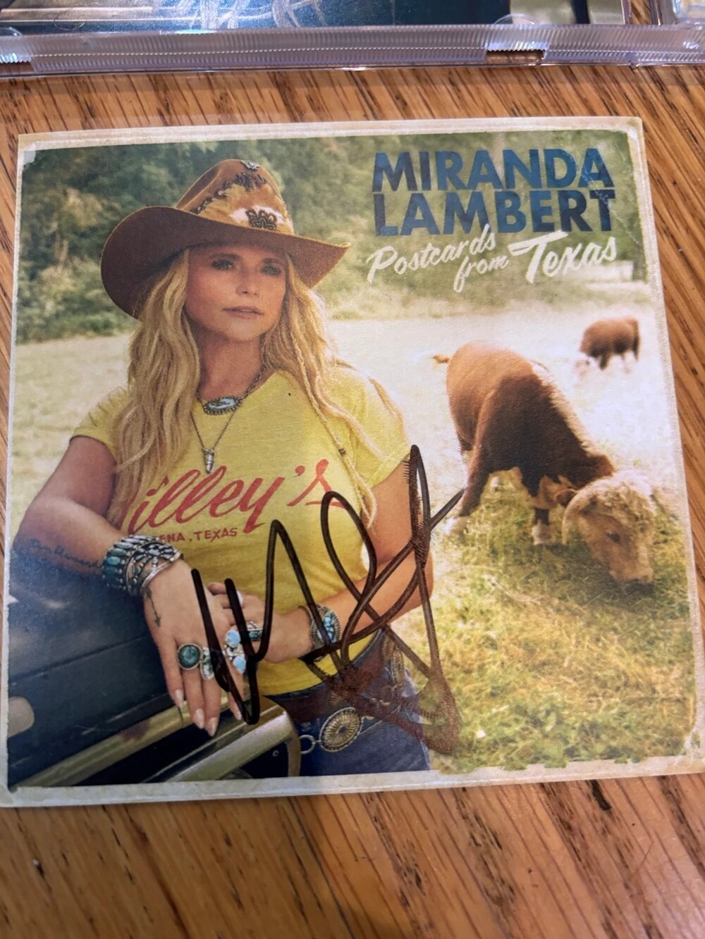 Autographed Miranda Lambert "Portraits From Texas" CD Insert Page and Cd